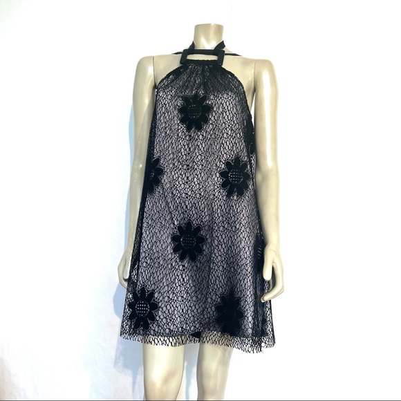 Vintage ROMAN KEFLAY Silk Satin and Lace Dres - Picture 5 of 10